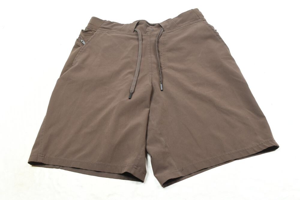 HYLETE Athletic Shorts Mens Small Brown Pull-On Drawstring Stretch Gym